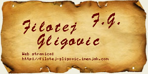 Filotej Gligović vizit kartica